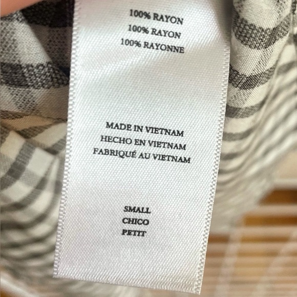 Rails Black and White Check Button-Front Blouse - Picture 7 of 7